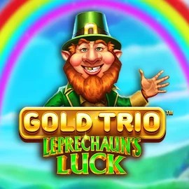 Gold Trio Leprechaun's Luck online game logo by Playtech on betfred-365.com